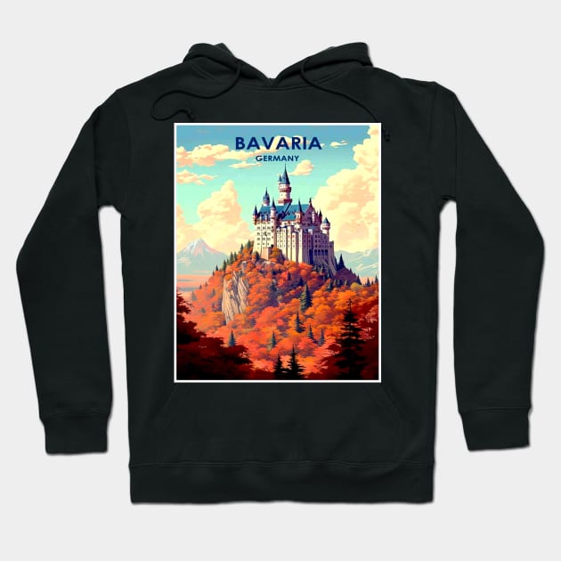 Castle Bavaria - Germany Travel and Tourism Print Hoodie by posterbobs